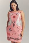 By Anthropologie Embroidered Mini Shift Dress