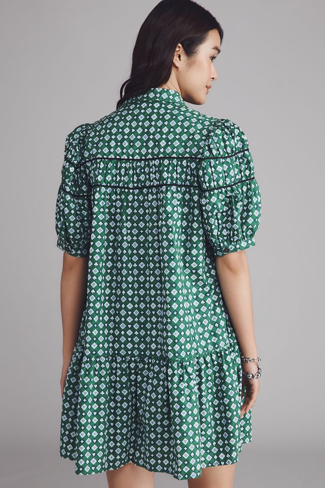 The Tobie Faux-Suede Mini Shirt Dress by Exquise