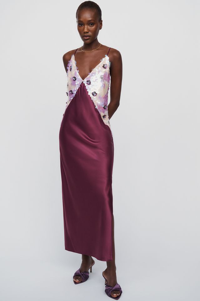 Maeve Sequin Slip Midi Dress #3