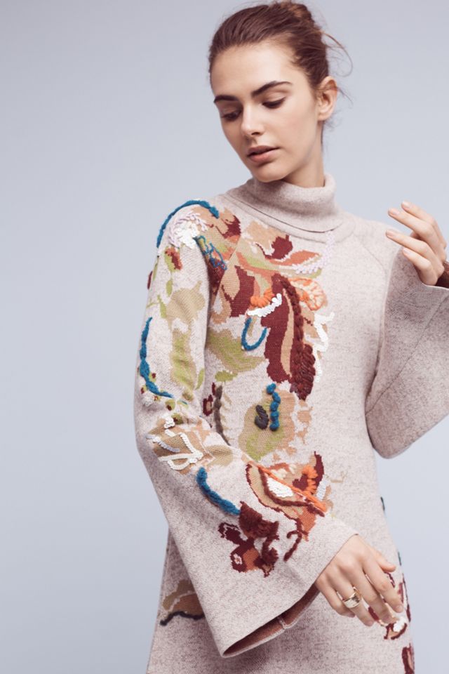 Embroidered Petals Swing Dress #1