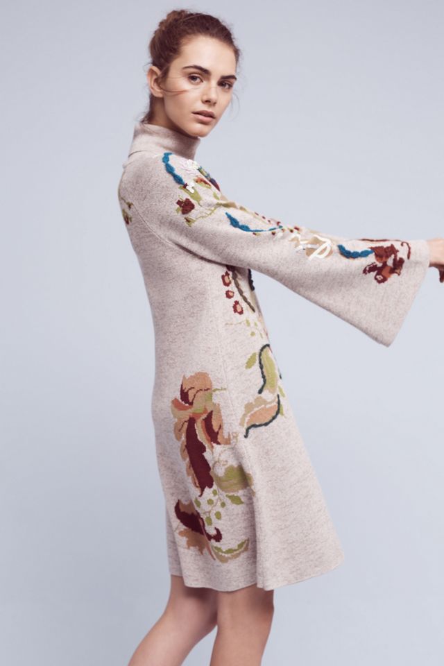 Embroidered Petals Swing Dress #2
