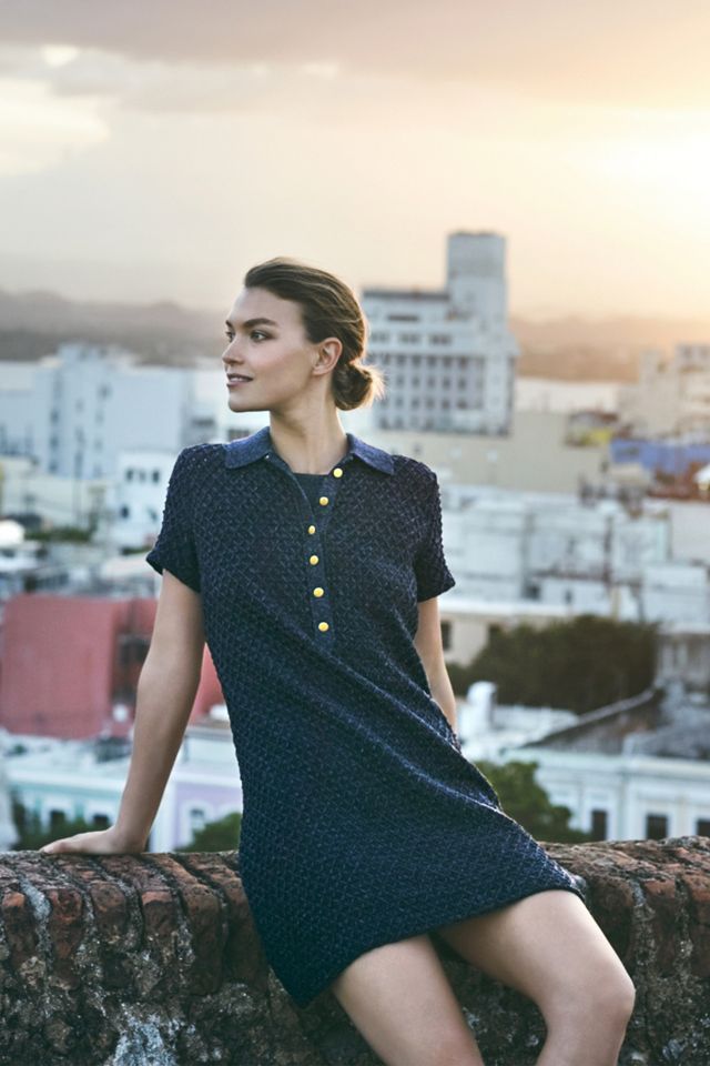 Diamond-Knit Shirtdress #1