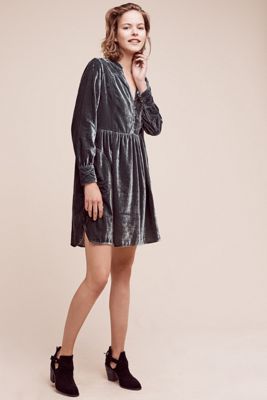 Velvet Shirtdress