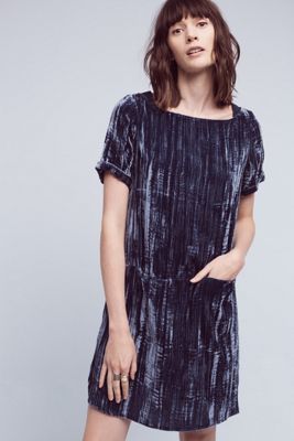 Crinkled Velvet Tunic