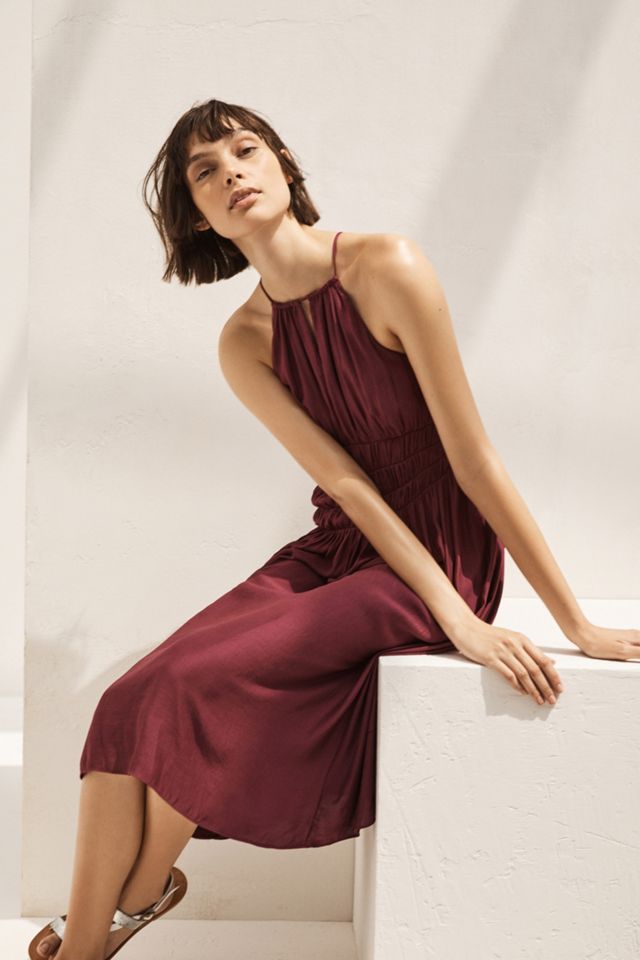 Smocked Halter Midi Dress #4