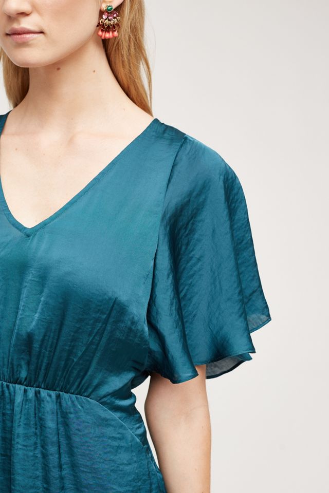 Fluttered Satin Dress #2
