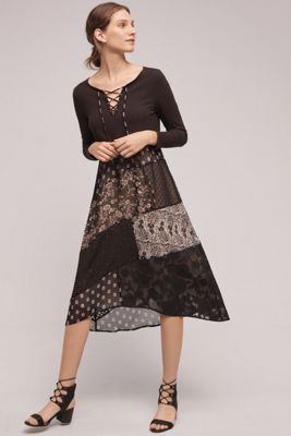 Belle Noir Patchwork Dress