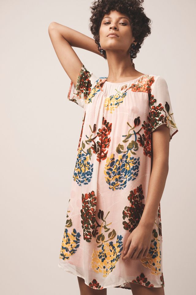 Flower Market Velvet Dress, Red #3