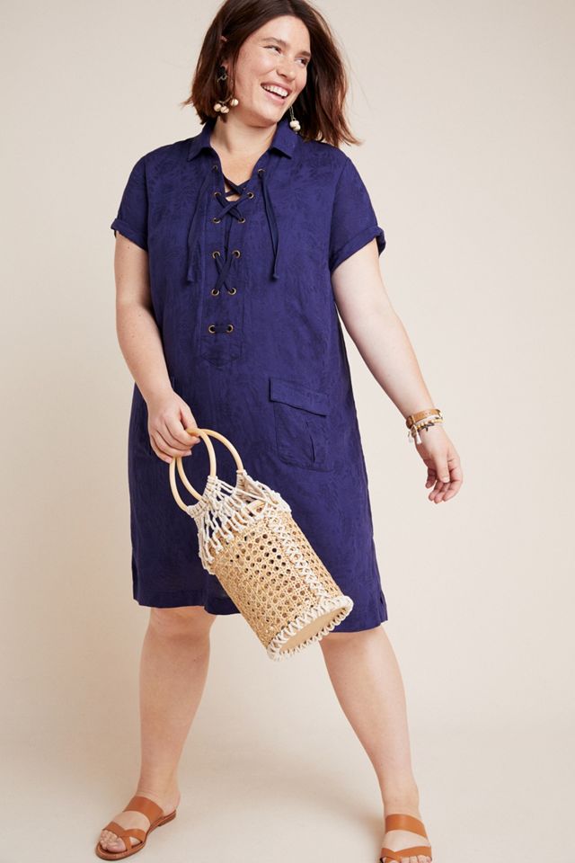 Finley Lace-Up Shirtdress #3
