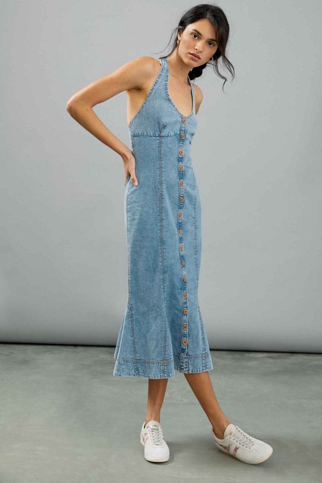 Annina Denim Midi Dress | Anthropologie