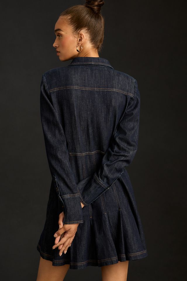 Pilcro Long-Sleeve V-Neck Seamed Mini Dress #2