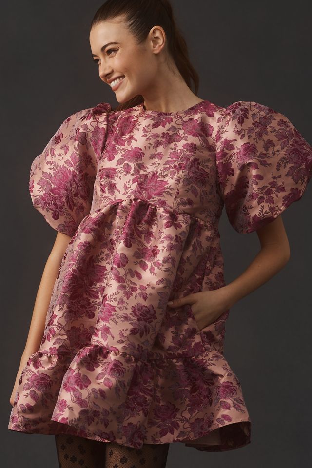 By Anthropologie Short-Sleeve Babydoll Mini Dress #3