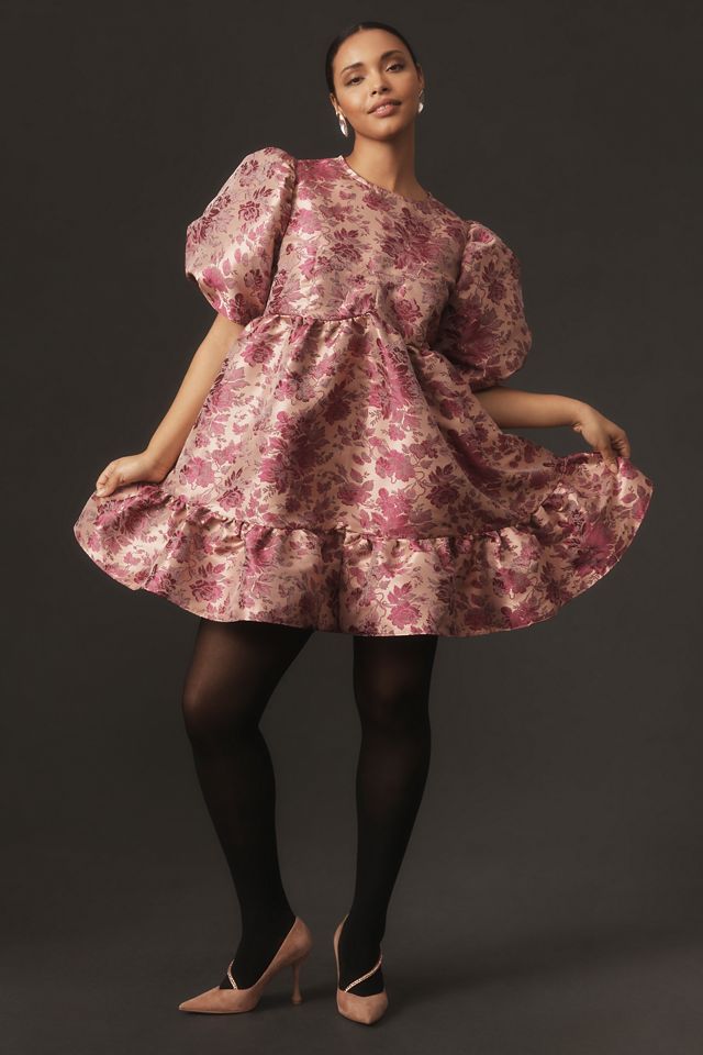 By Anthropologie Short-Sleeve Babydoll Mini Dress #4