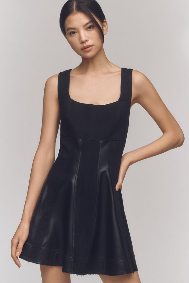 Pilcro Sleeveless Faux-Leather Mini Dress | Anthropologie