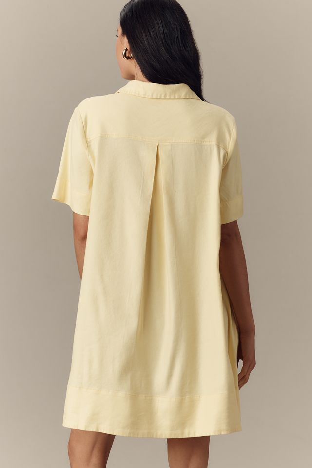 The Pollie Short-Sleeve Swing Tunic Mini Dress: Linen Blend Edition #1