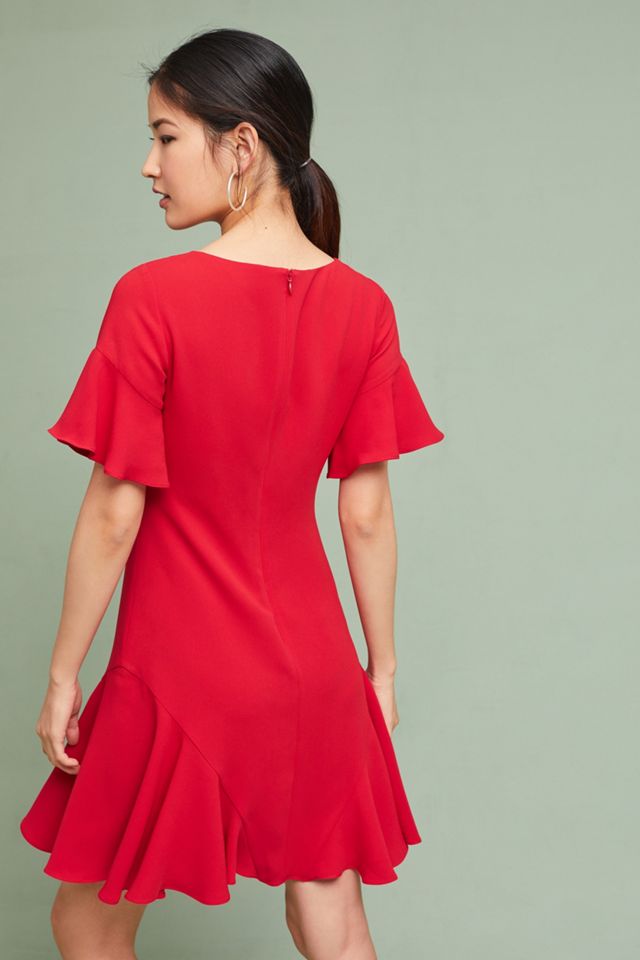 Shoshanna Ruby Ruffled-Sleeve Dress #3