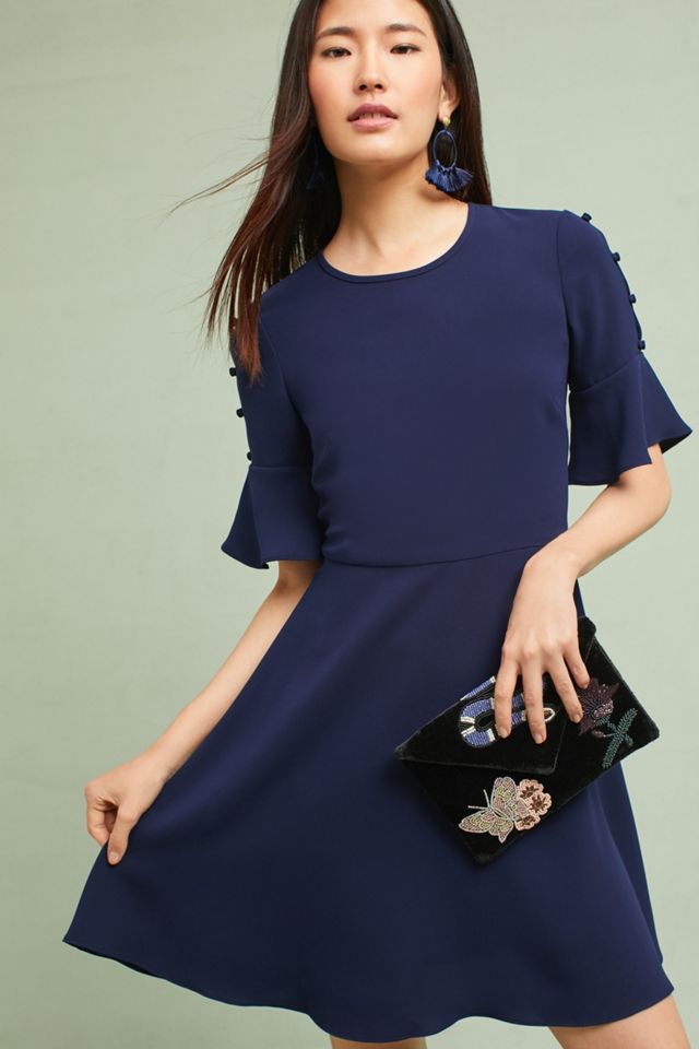 Shoshanna Flutter-Sleeve Dress #1