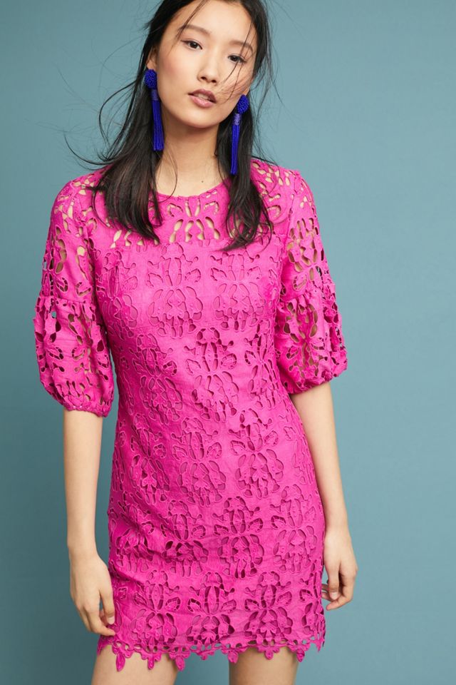 shoshanna pink lace dress Shoshanna Women's Magenta Lace Everlie Dress