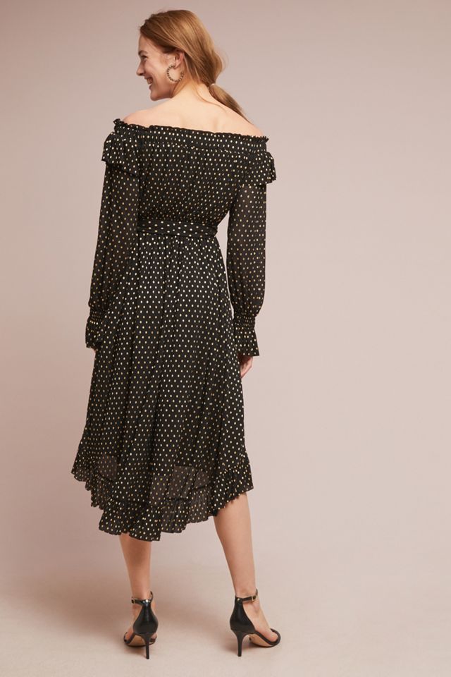 Shoshanna Medley Off-The-Shoulder Dress #1