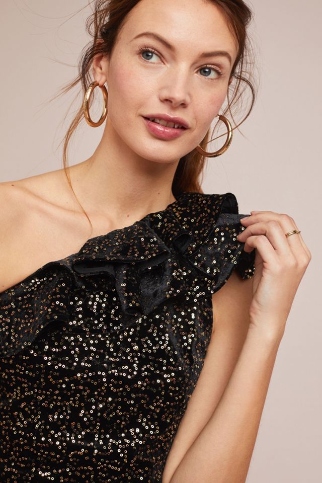 Shoshanna Evadene One-Shoulder Dress #1