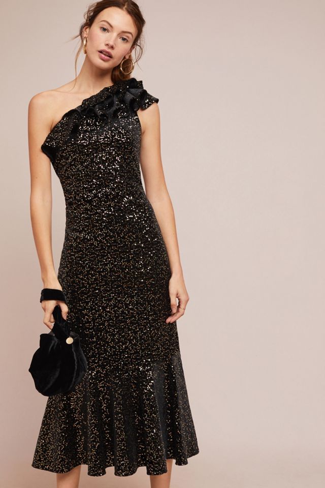 Shoshanna Evadene One-Shoulder Dress #2
