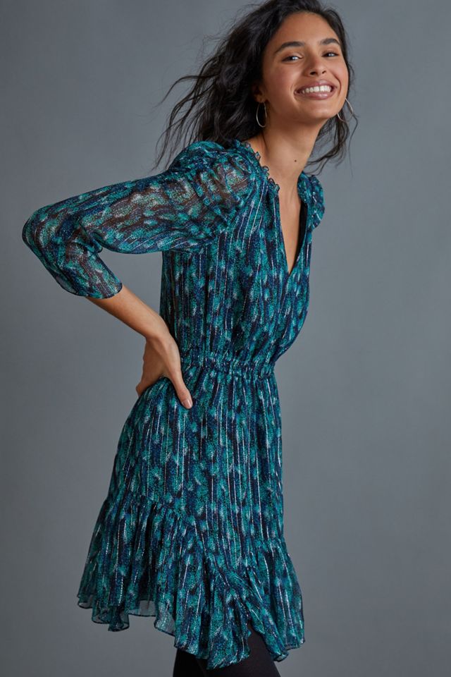 shoshanna floral mini dress Shoshanna Archie Floral-Print Denim Mini Dress