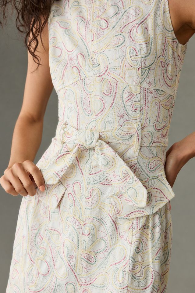 Shoshanna Embroidered Denim Dress #2