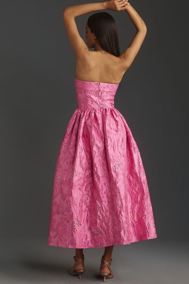 Shoshanna Dana Strapless Jacquard Dress #1