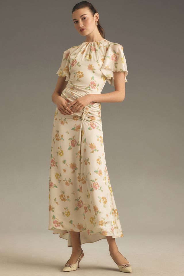 Shoshanna Short Sleeve Crew Neck Maxi Dress Anthropologie