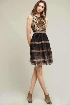 Embroidered Vigne Dress