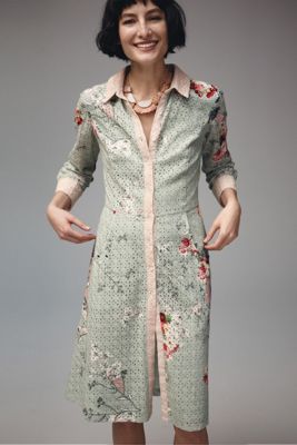 Bloomed Eyelet Shirtdress