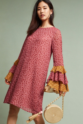 Anthropologie メイヴ ノースリーブ デニム シフトドレス Anthropologie メイヴ ノースリーブ デニム シフトドレス