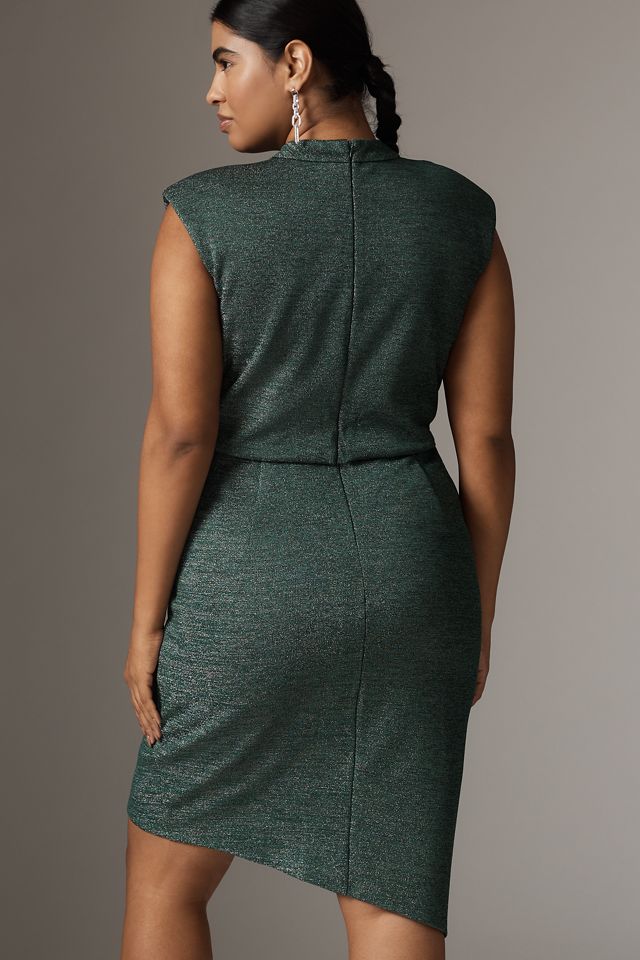 date night dresses near me ADRIANNA PAPELL AP1D105070 JACQUARD DRAPED SHEATH SHORT DRESS