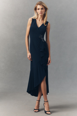 Adrianna Papell Petite Sleeveless V-Neck Midi Dress