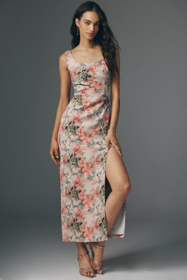 Adrianna Papell Petite Sleeveless Metallic Maxi Dress