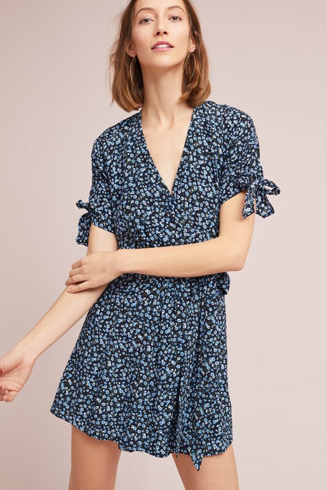 Faithfull Tied-Sleeve Wrap Dress #1