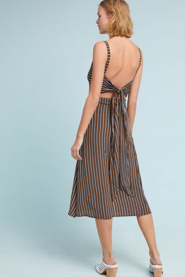 Faithfull Striped Bow-Back Dress #1