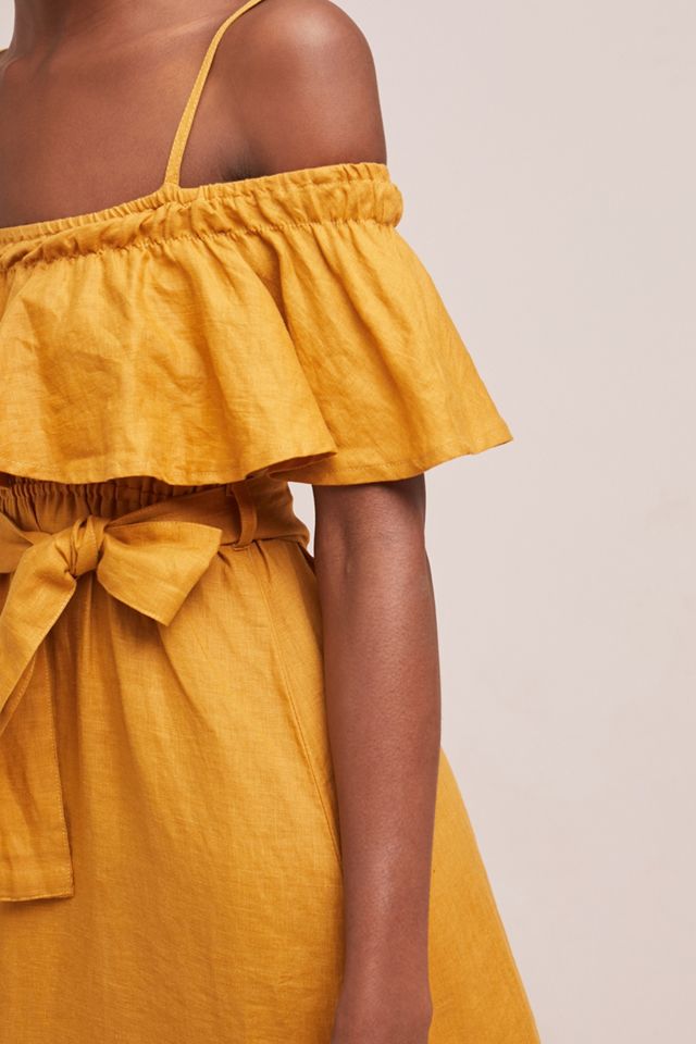 Faithfull Ruffled Linen Midi Dress #2