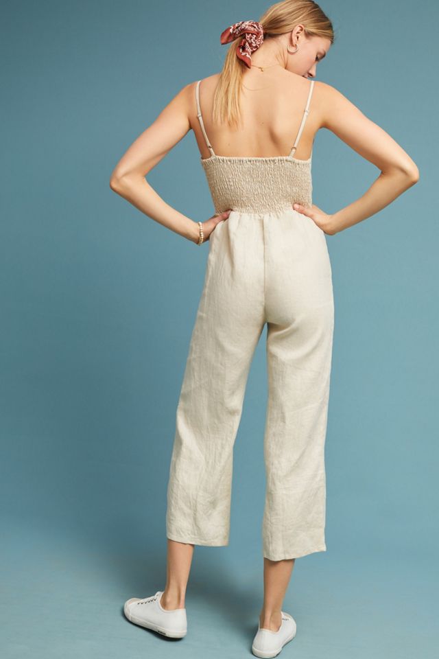 Faithfull Cropped Linen Jumpsuit #1
