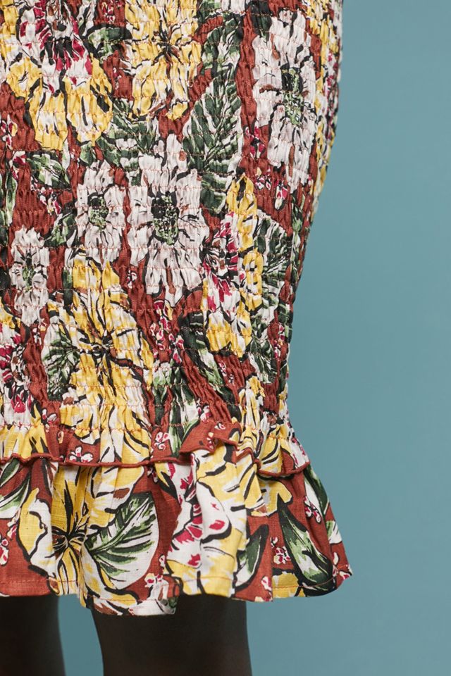 Faithfull Smocked Linen Dress #1