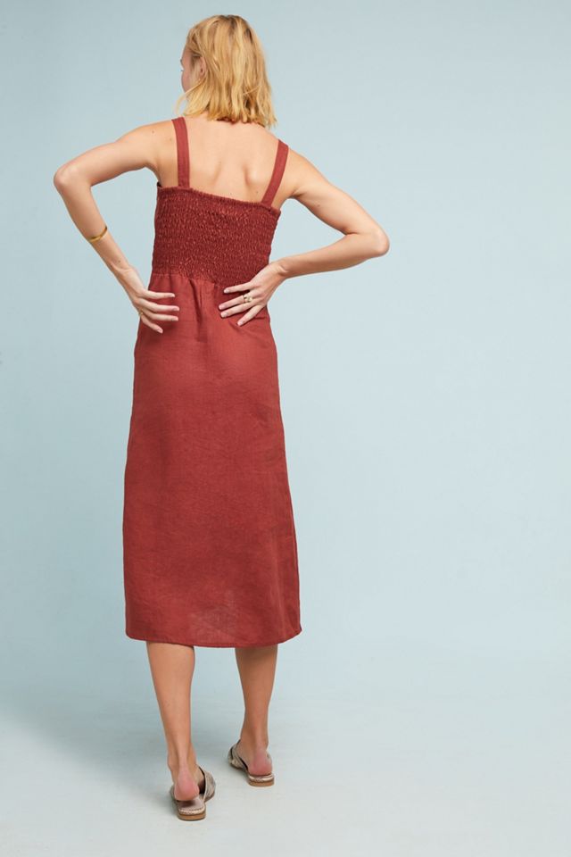 Faithful Sangria Linen Shirtdress #1