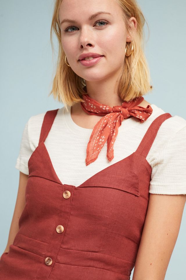 Faithful Sangria Linen Shirtdress #2
