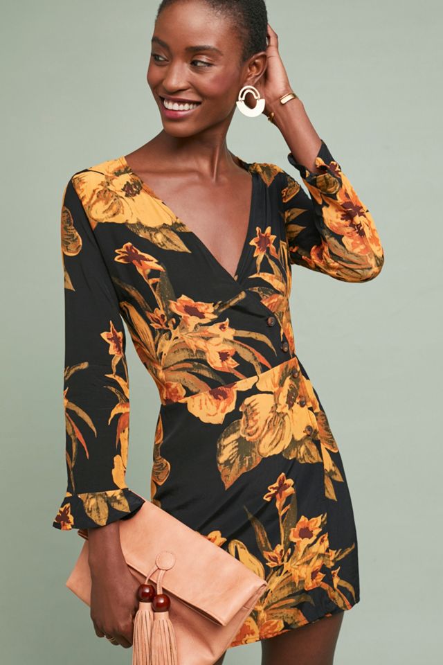 one shoulder mini cocktail dress PatBO Orchid Bloom One-Shoulder Chiffon - Rose Length:110cm / 43.3