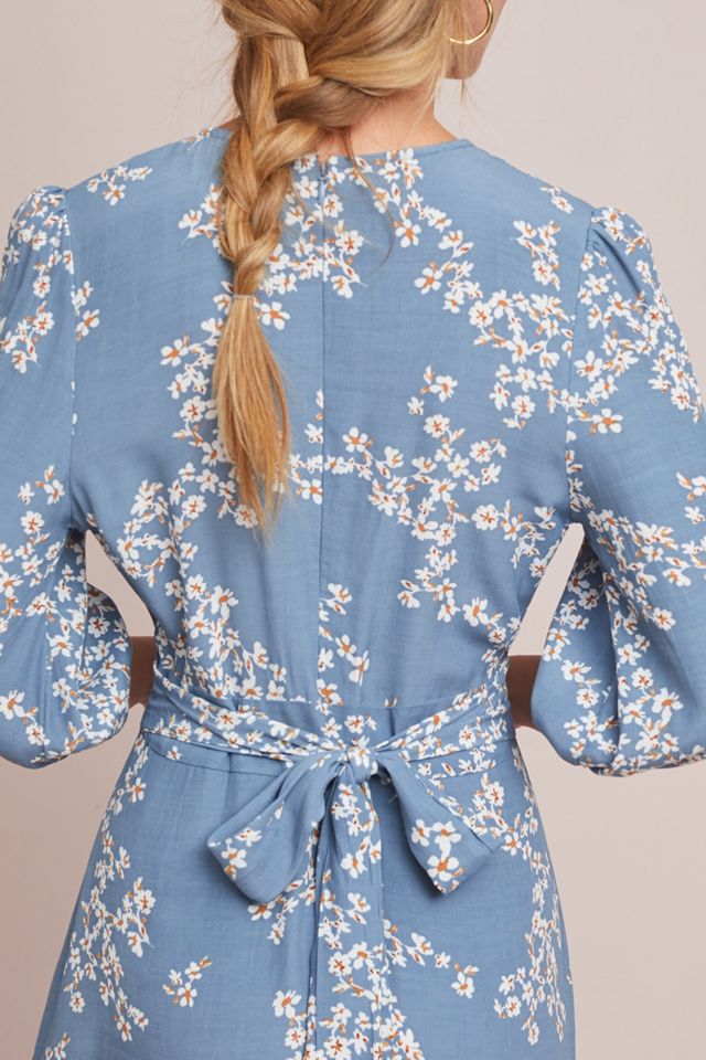 farm rio blue floral dress FAITHFULL THE BRAND Candace Midi Dress Velma Floral Blue main image 1