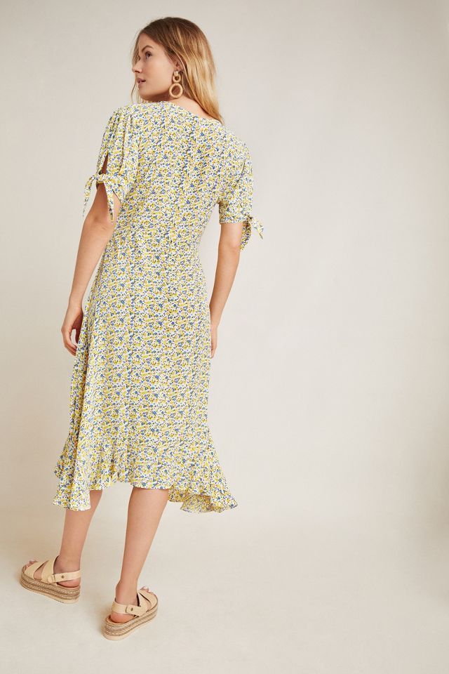 NWT Anthropologie Faithfull The Brand Linen Midi Dress Large.