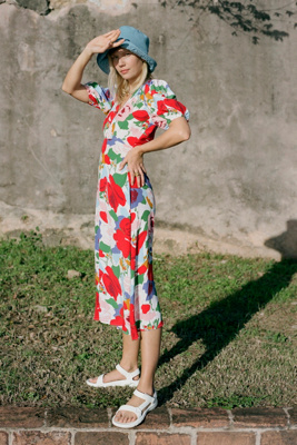 ワンピース Faithfull Anita V-Neck Midi Dress 4130099510113_095_b14