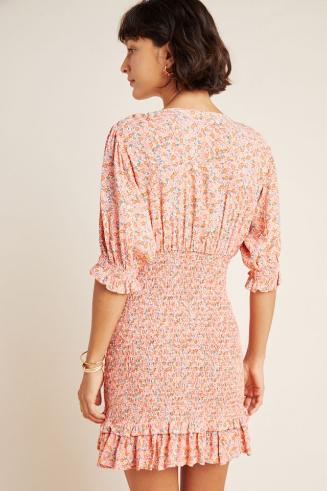 Faithfull Margherita Smocked Mini Dress #1