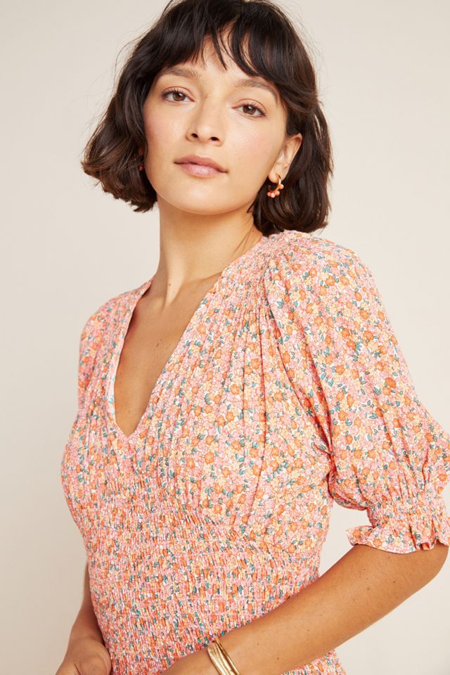 Faithfull Margherita Smocked Mini Dress #2