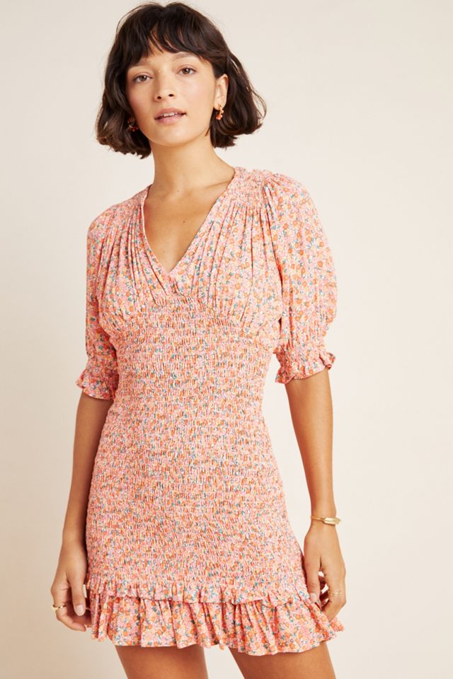 Faithfull Margherita Smocked Mini Dress #3