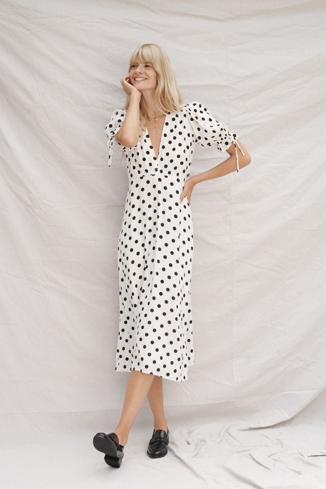 Faithfull Franca Polka Dot Maxi Dress #3
